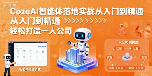 CozeAI智能体落地实战从入门到精通，轻松打造一人公司-Ai创业网