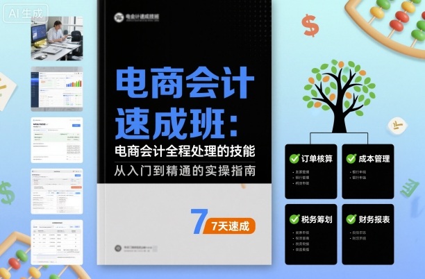 电商会计速成班，电商会计全程处理的技能-Ai创业网