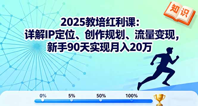 2025教培红利课：详解IP定位、创作规划、流量变现，新手90天实现月入20万-Ai创业网