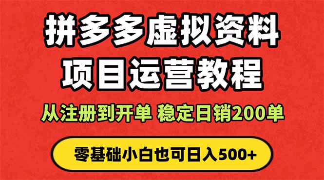 拼多多开店运营课程： 蓝海变现玩法，轻松实现睡后收入 零基础小白也可...-Ai创业网