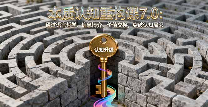 本质认知重构课7.0：通过语言哲学、信息博弈、价值交换，突破认知局限-Ai创业网
