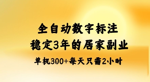 全自动数字标注，稳定3年的蓝海项目，居家也能矩阵开干的副业，单机日入3张+【揭秘】-Ai创业网