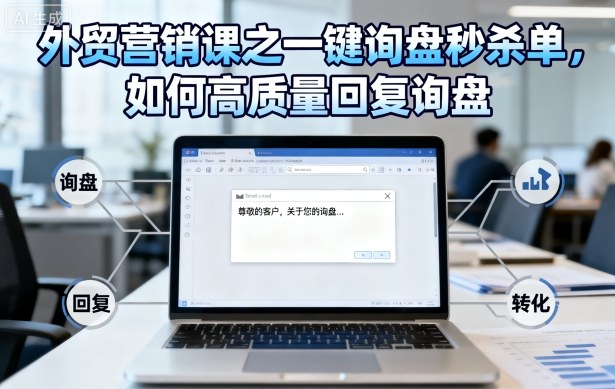 外贸营销课之一键询盘秒杀单，如何高质量回复询盘-Ai创业网