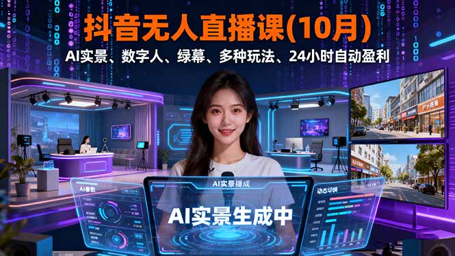 抖音无人直播课(10月-Ai创业网
