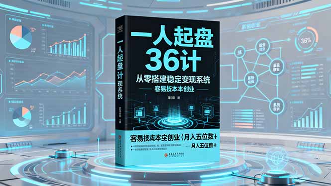 一人起盘36计：从零搭建稳定变现系统，实现低成本创业，月入五位数+-Ai创业网