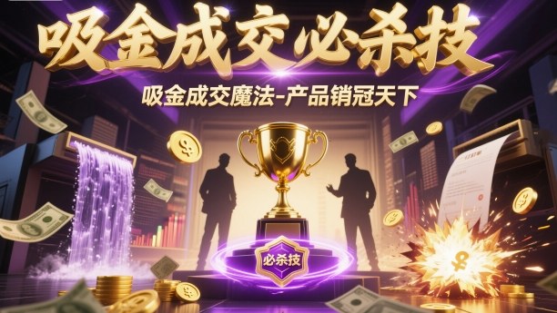 吸金成交必杀技，吸金成交魔法-产品销冠天下-Ai创业网
