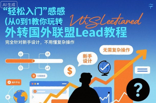 国外联盟賺美刀项目，从0到1教你玩转国外联盟Lead教程，纯新手可操作性100%-Ai创业网