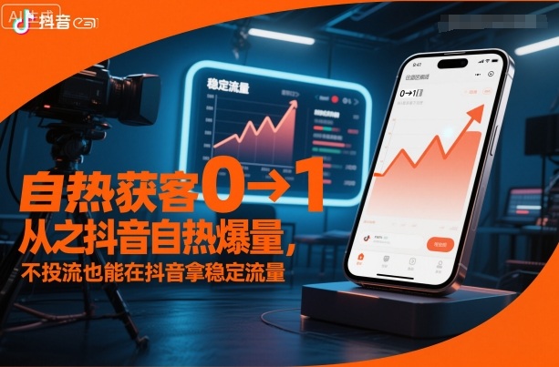 自热获客从0到1之抖音自热爆量，不投流也能在抖音拿稳定流量-Ai创业网