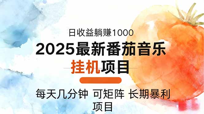 2025年最新番茄音乐人挂机项目，每天几分钟，月入1000＋，可矩阵，一台...-Ai创业网