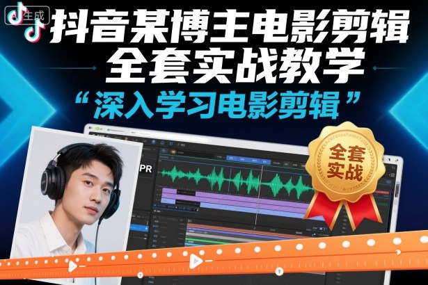 抖音某博主电影剪辑全套实战教学，深入学习电影剪辑-Ai创业网