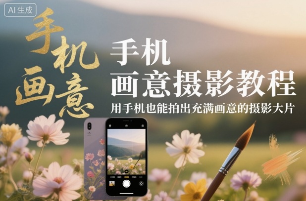 手机画意摄影教程，用手机也能拍出充满画意的摄影大片-Ai创业网