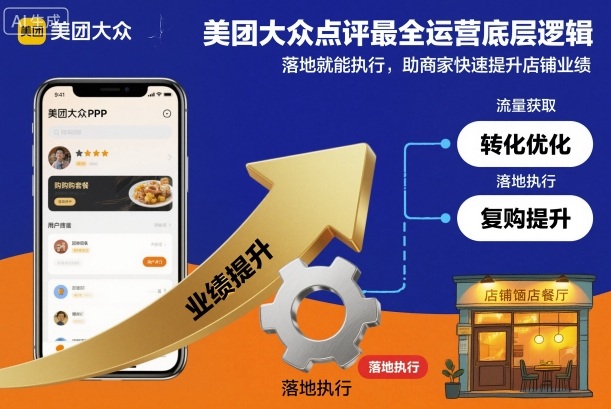 美团大众点评最全运营底层逻辑，落地就能执行，助商家快速提升店铺业绩-Ai创业网