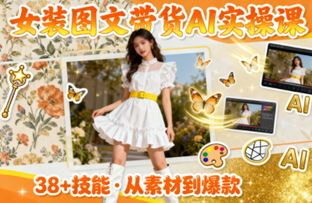 女装图文带货的AI实操课-Ai创业网