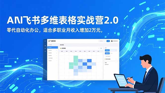 AI+飞书多维表格实战营2.0：零代码自动化办公，适合多职业月收入增加2万元-Ai创业网