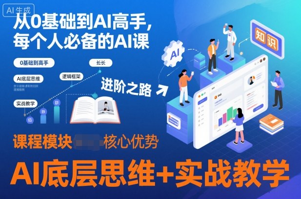 从0基础到AI高手，每个人必备的AI课，AI底层思维+实战教学-Ai创业网