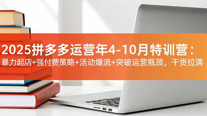 2025拼多多运营年4-10月特训营：暴力起店+强付费策略+活动爆流+突破运营瓶颈，干货拉满-Ai创业网