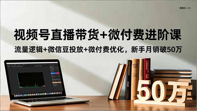 视频号直播带货+微付费进阶课：流量逻辑+微信豆投放+微付费优化，新手月销破50万-Ai创业网