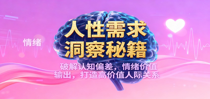 人性需求洞察秘籍，破解认知偏差，情绪价值输出，打造高价值人际关系-Ai创业网