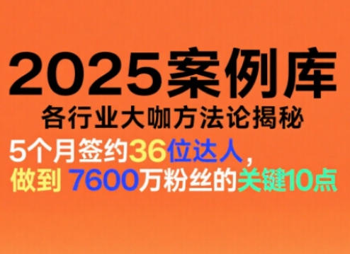 2025案例库，收录各行业大咖的方法论，各行业大咖方法论揭秘-Ai创业网
