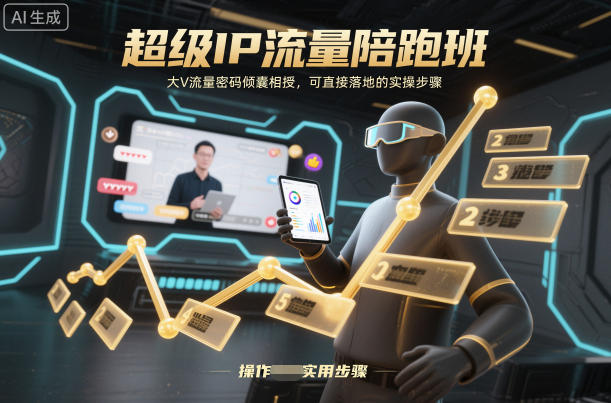 超级IP流量陪跑班，大V流量密码倾囊相授，可直接落地的实操步骤-Ai创业网