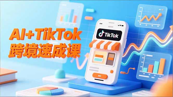 AI+TikTok跨境速成课，智能翻译、店铺定位、流程拆解，7天高效上线运营-Ai创业网