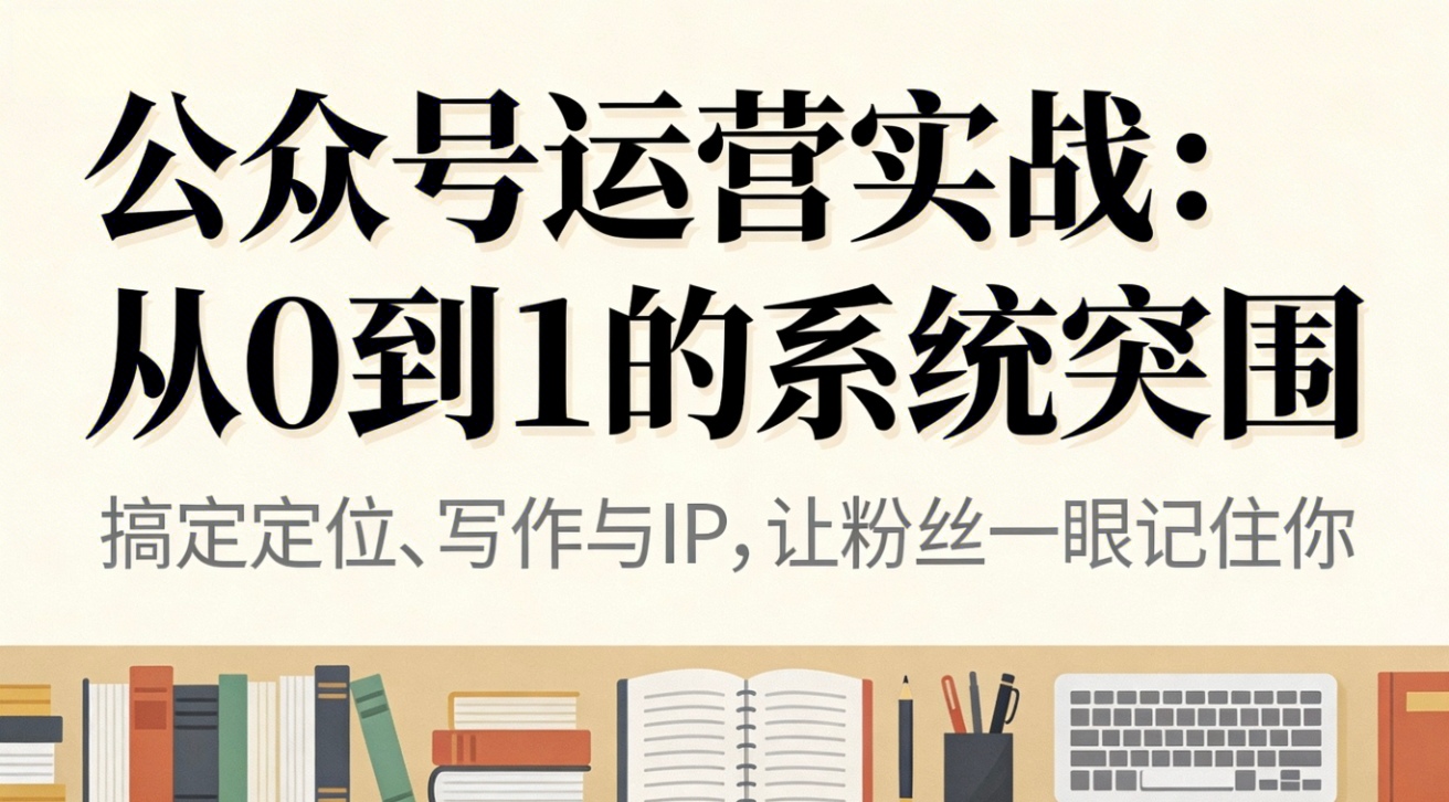 公众号运营实战：从0到1的系统突围-Ai创业网