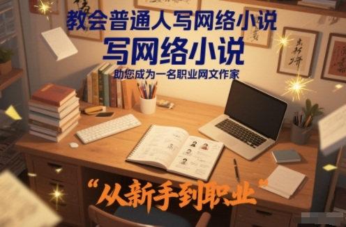 教会普通人写网络小说，助您成为一名职业网文作家-Ai创业网