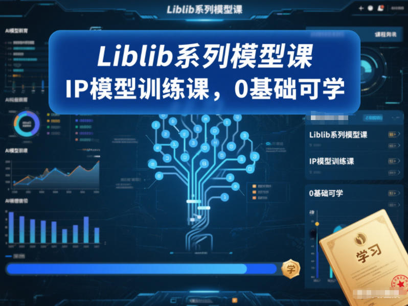 Liblib系列模型课，IP模型训练课，0基础可学-Ai创业网
