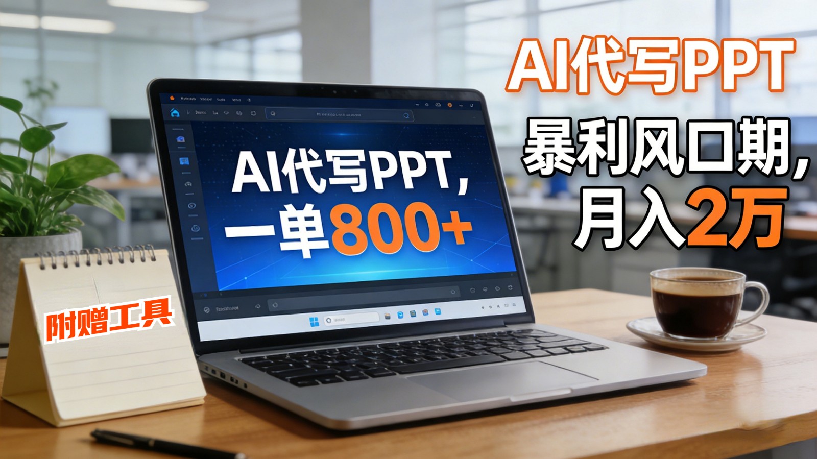 AI 代写做 PPT！一单狂赚 800+，风口期月入 2 万(工具 + 提示词直接送)-Ai创业网