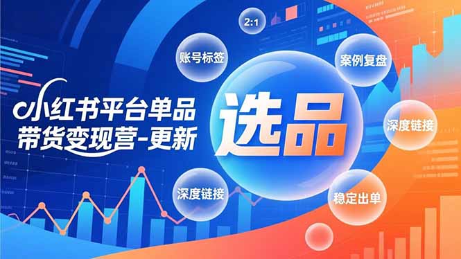 小红书平台单品带货变现营-更新，极致选品、账号标签、案例复盘，深度链接，快速启动稳定出单-Ai创业网