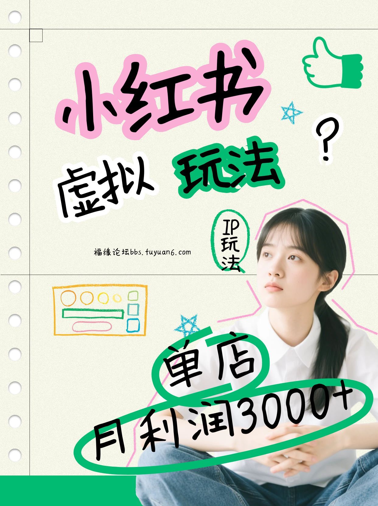 小红书虚拟玩法(铺货流和单品玩法)，单店月利润3000+，IP打法+原创商品(0违规)-Ai创业网