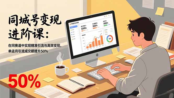同城号变现进阶课：在同城赛道中实现精准引流与高效变现，单店月引流成交额提升50%-Ai创业网