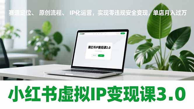 小红书虚拟IP变现课3.0，赛道定位、原创流程、IP化运营，实现零违规安全变现，单店月入过万-Ai创业网