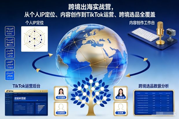 跨境出海实战营，从个人IP定位、内容创作到TikTok运营、跨境选品全覆盖-Ai创业网