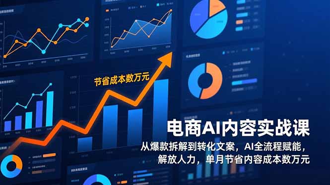 电商AI内容实战课，从爆款拆解到转化文案，AI全流程赋能，解放人力，单月节省内容成本数万元-Ai创业网