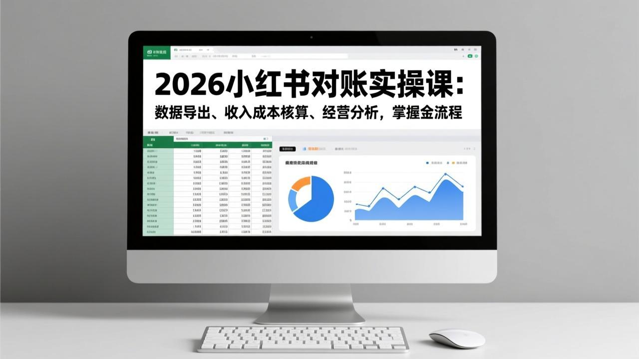 2026小红书对账实操课：数据导出、收入成本核算、经营分析，掌握全流程-Ai创业网