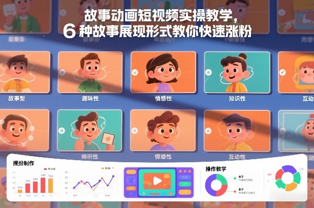 故事动画短视频实操教学，6种故事展现形式教你快速涨粉-Ai创业网