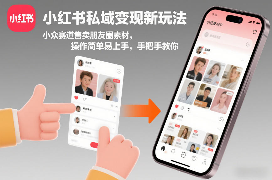 小红书私域变现新玩法，小众赛道售卖朋友圈素材，操作简单易上手，手把手教你-Ai创业网