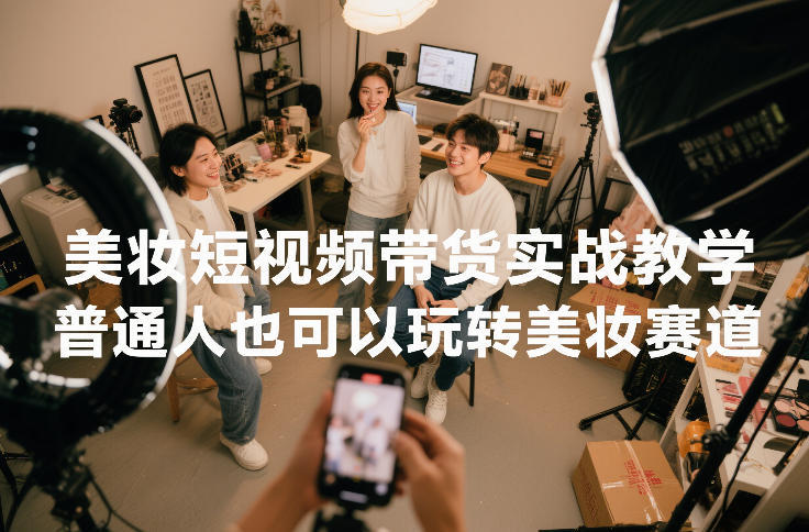 美妆短视频带货实战教学，普通人也可以玩转美妆赛道-Ai创业网