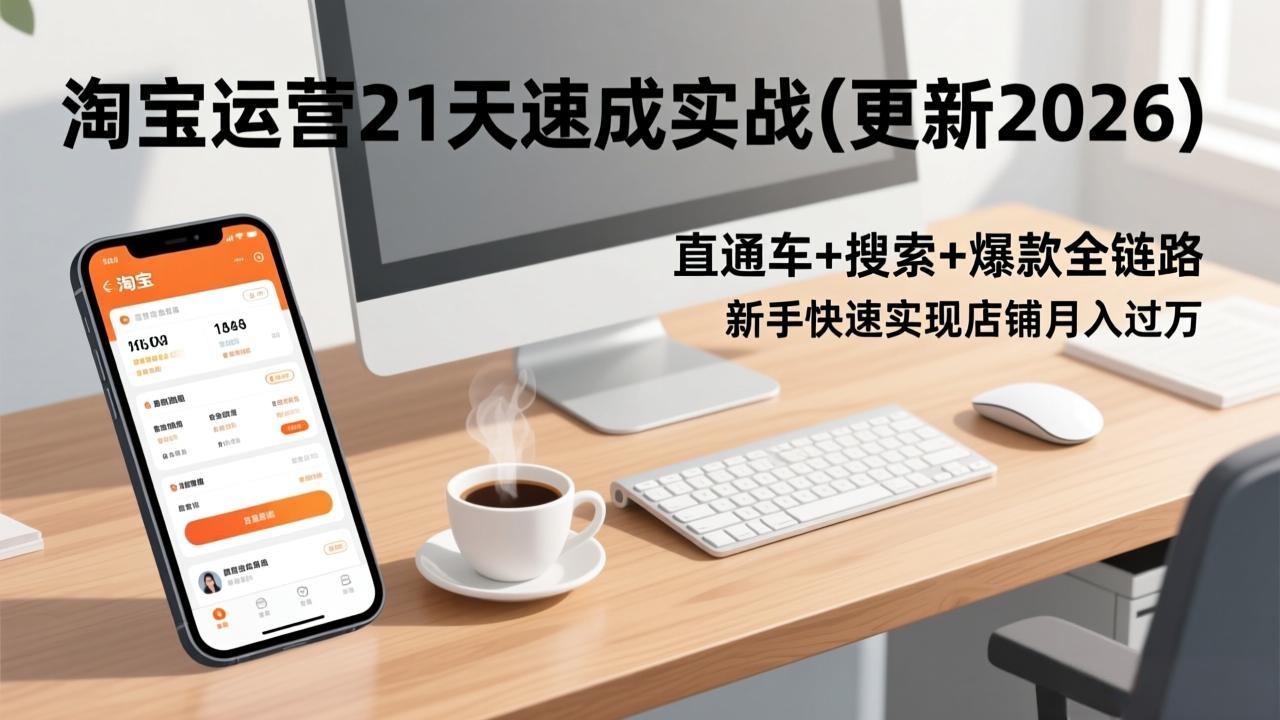 淘宝运营21天速成实战(更新2026-Ai创业网
