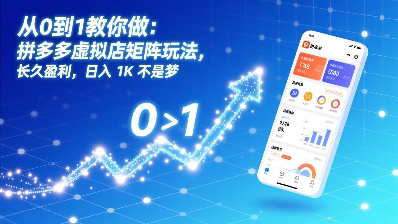 从0到1教你做：拼多多虚拟店矩阵玩法，长久盈利，日入 1K 不是梦-Ai创业网