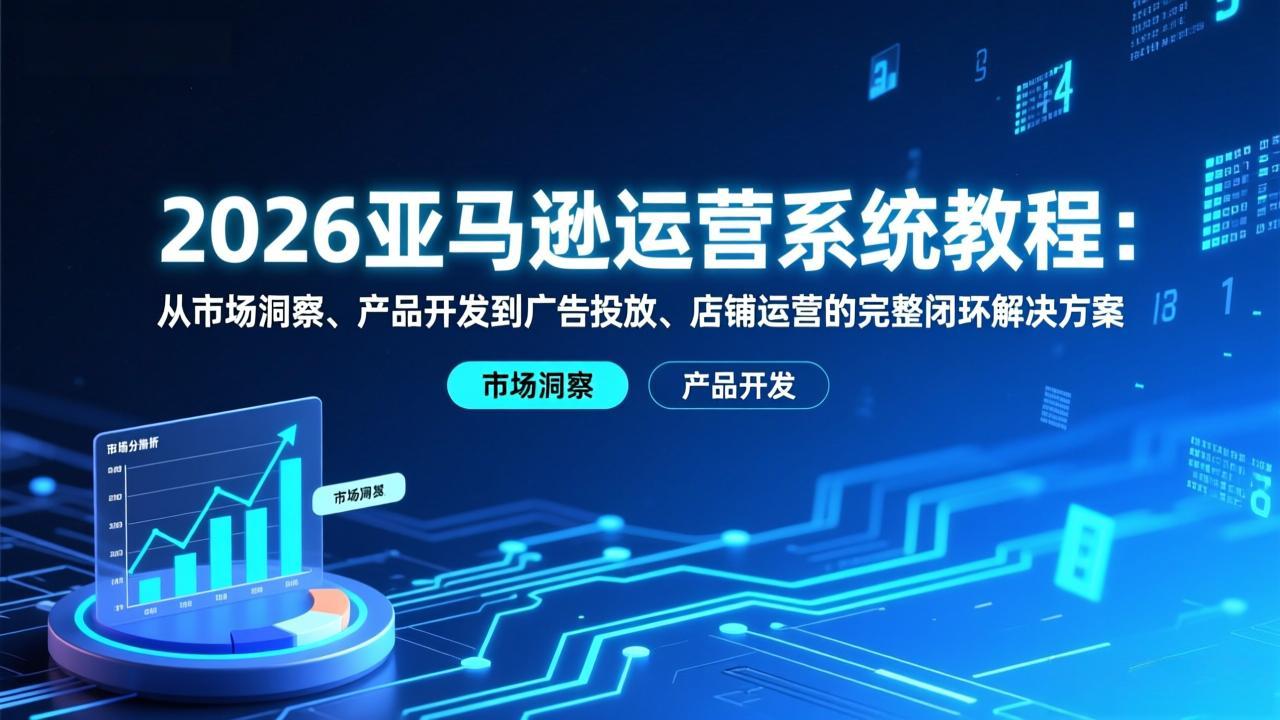 2026亚马逊运营系统教程：从市场洞察、产品开发到广告投放、店铺运营的完整闭环解决方案-Ai创业网