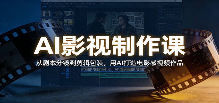 AI影视制作课：从剧本分镜到剪辑包装，用AI打造电影感视频作品-Ai创业网