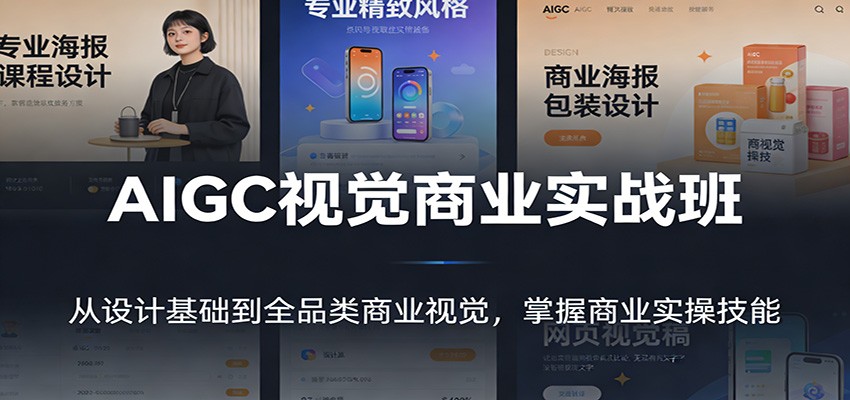 AIGC视觉商业实战班：从设计基础到全品类商业视觉，掌握商业实操技能-Ai创业网