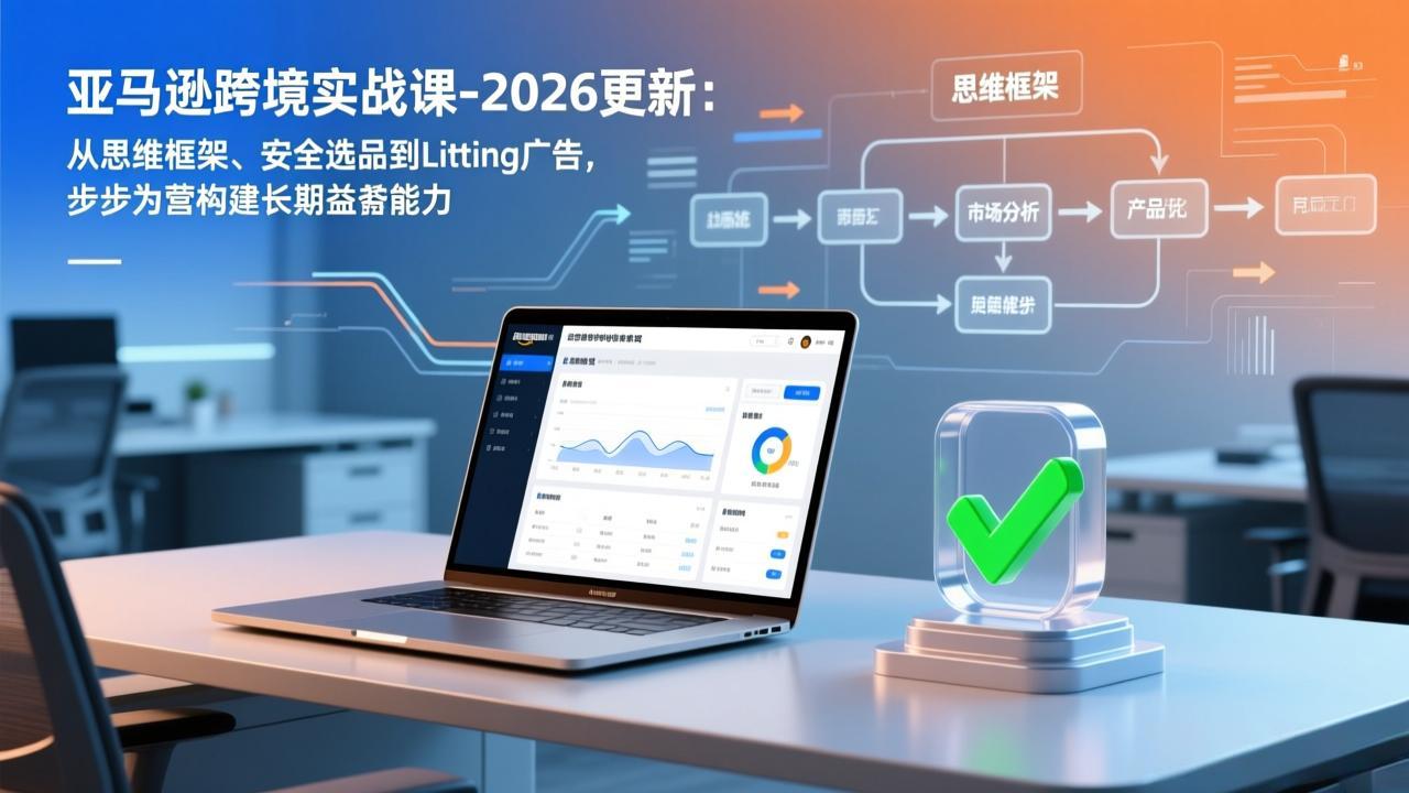亚马逊跨境实战课-2026更新：从思维框架、安全选品到Listing广告，步步为营构建长期盈利能力-Ai创业网