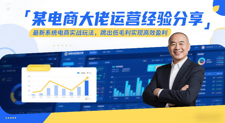 某电商大佬运营经验分享，最新系统电商实战玩法，跳出低毛利实现高效盈利-Ai创业网