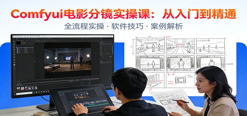 ComfyUI电影分镜实操课：分镜一致性，全流程AI视频制作，零基础也能做专业分镜-Ai创业网