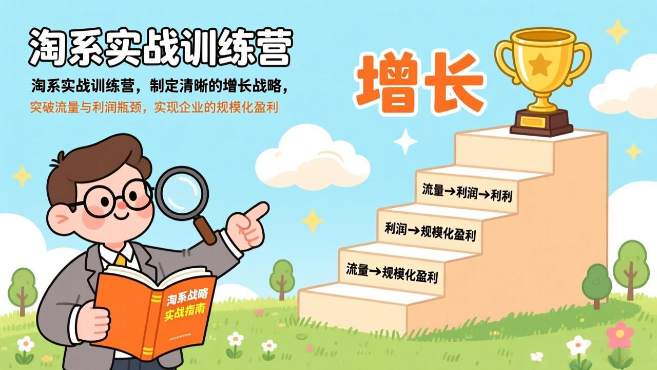 淘系实战训练营，制定清晰的增长战略，突破流量与利润瓶颈，实现企业的规模化盈利-Ai创业网