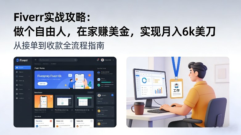 Fiverr实战攻略，做个自由人，在家賺美金，实现月入6k美刀-Ai创业网