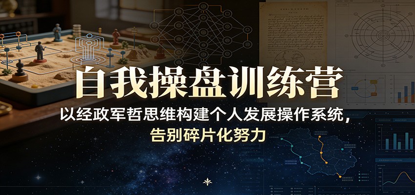 自我操盘训练营：以经政军哲思维构建个人发展操作系统，告别碎片化努力-Ai创业网
